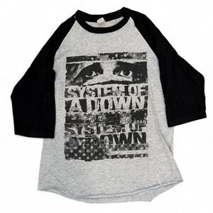 System Of A Down Korn Band 2021 Tour 3/4 Sleeved Shirt Adult Medium Made In USA